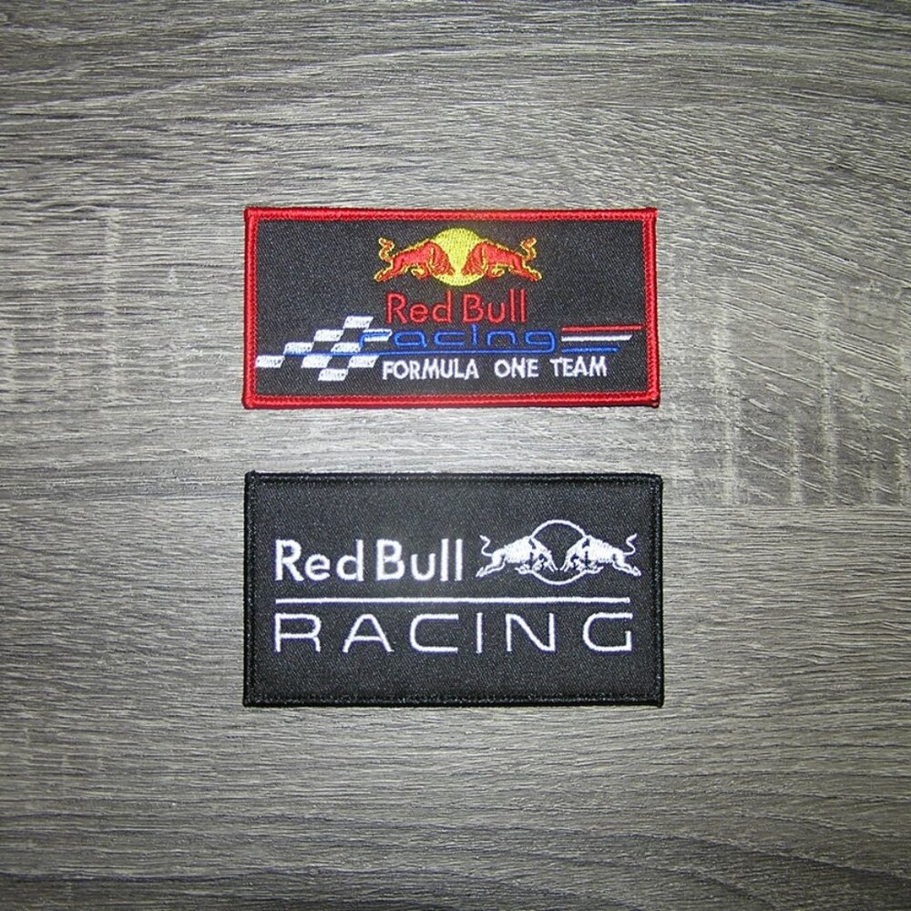 (2) Red Bull Racing Motorsports Energy Drink Iron On Patches